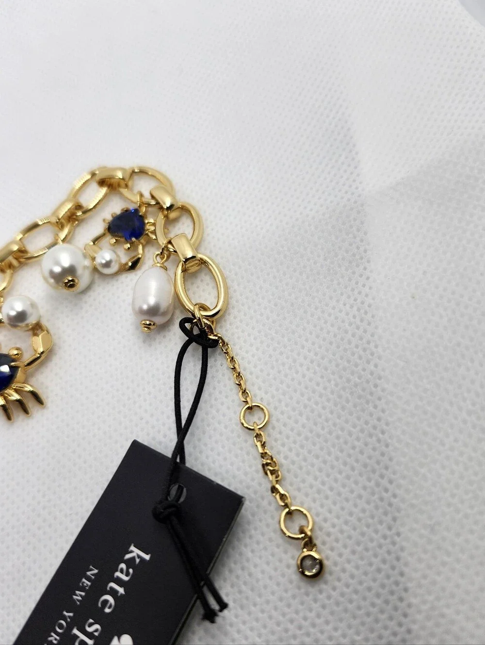 Kate Spade Crab Gold Bracelet with Blue and White Accents - Picture 8 of 11